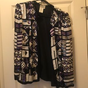 Carina Sequin & Silk Party Jacket Formal Wear
